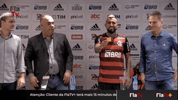 Arturo Vidal disfrutó de su presentación con Flamengo.