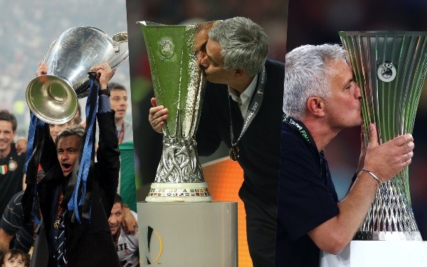 Mourinho ha ganado dos Champions, dos Europa League y una Conference League | Foto: Getty