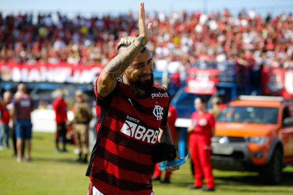 Arturo Vidal debutó con el Flamengo y lideró el triunfo ante el Avaí en solo 15 minutos. Foto: Comunicaciones Flamengo.