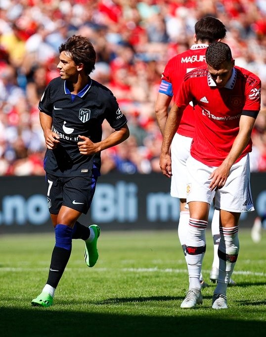 Joao Felix anotó el único del partido entre el Manchester United y el Atlético de Madrid. Foto: Comunicaciones Atleti