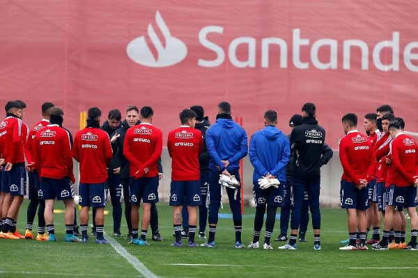 Eduardo Berizzo en los microciclos de la Roja Sub 23. Foto: ANFP.