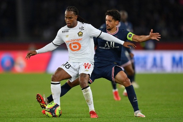 Renato Sanches por el Lille en acción ante el PSG, que pronto lo anunciará como refuerzo. Foto: Getty Images.