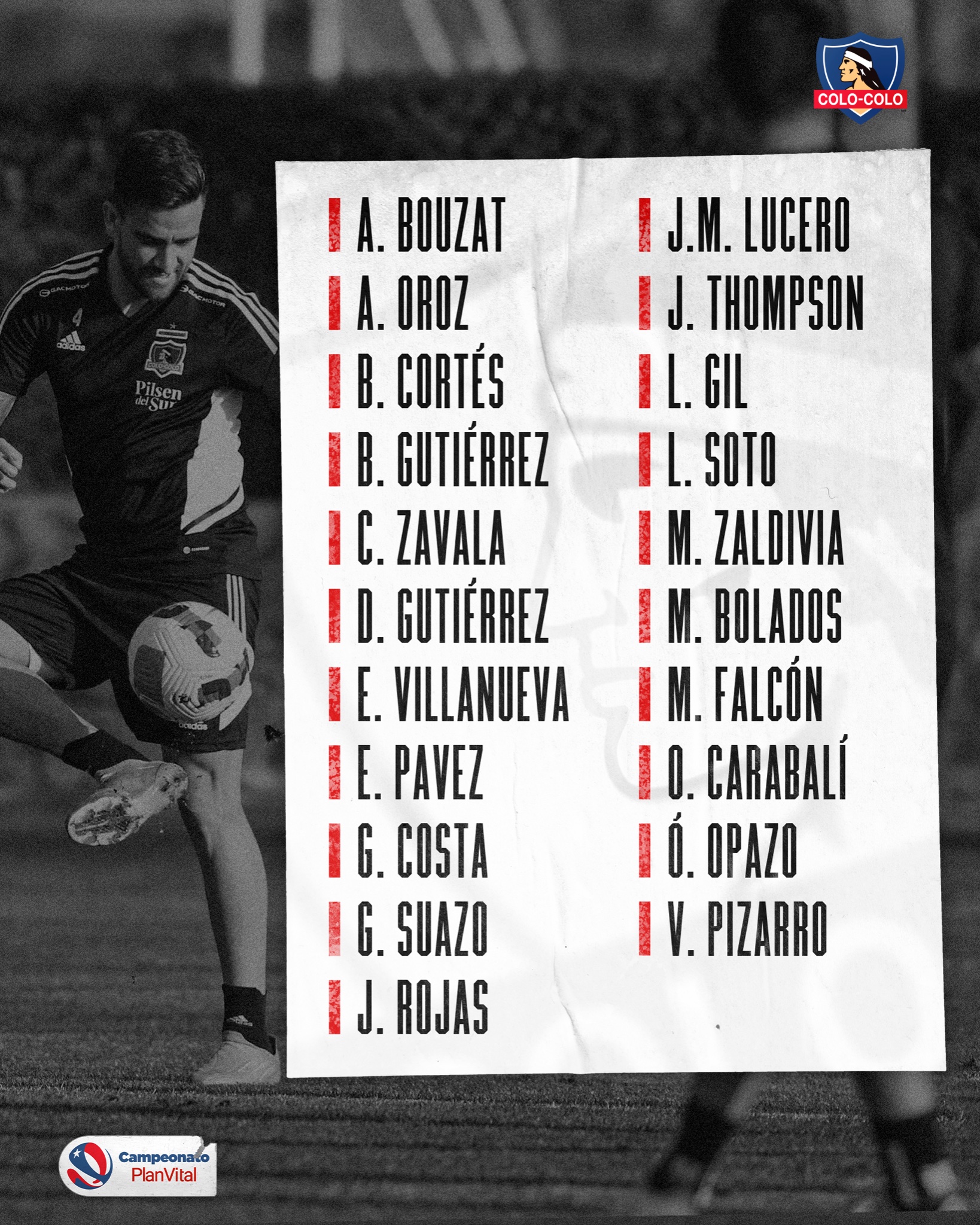 Citados de Colo Colo vs Deportes Antofagasta 2022