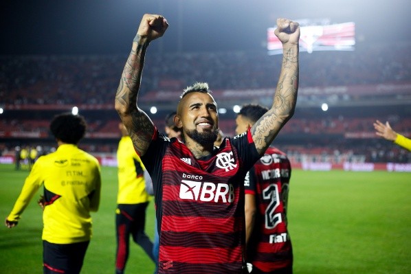 Tibios elogios para Vidal en el triunfo de Flamengo contra Sao Paulo. (Foto: Flamengo)