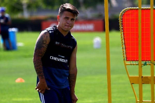 Yeferson Soteldo en una práctica de Universidad de Chile en el Centro Deportivo Azul. (Agencia Uno).