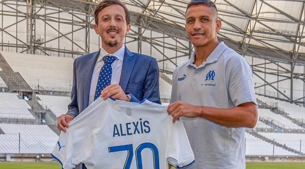 Alexis Sánchez ya es jugador del Olympique de Marsella y prepara su debut en Francia. Foto: Comunicaciones O. de Marsella.