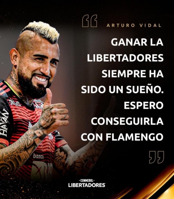@Libertadores / Arturo Vidal va por su sueño de la Gloria Eterna