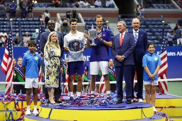 En 2021, Novak Djokovic estuvo muy cerca de ganar su cuarto US Open, pero el ruso Daniil Medveded lo venció en la gran final. | Foto: Getty