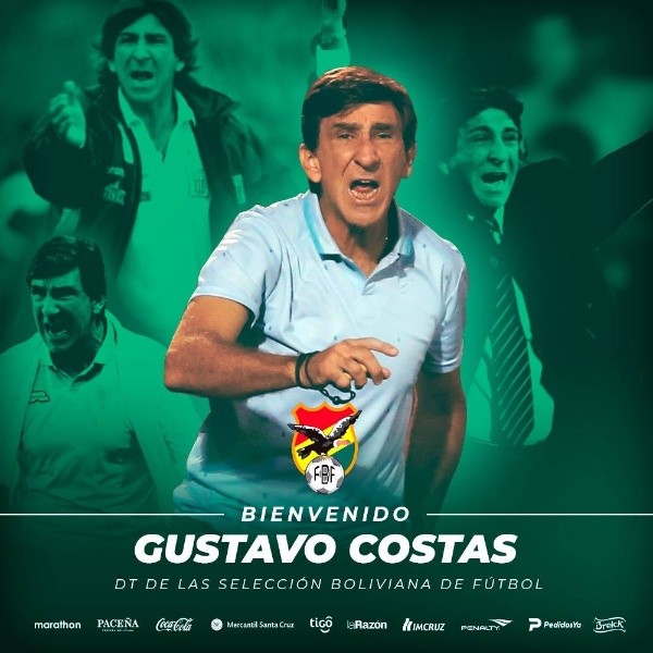Bolivia confirmó a Gustavo Costas como nuevo director técnico. | Foto: Federación Boliviana de Fútbol