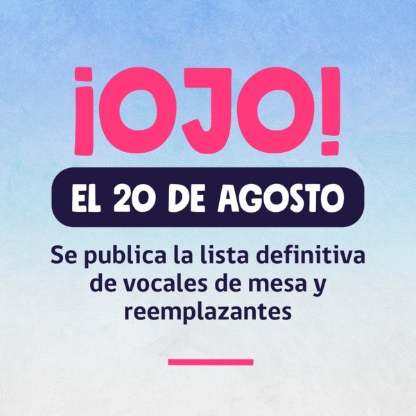 Lista definitiva vocal de mesa | Servel