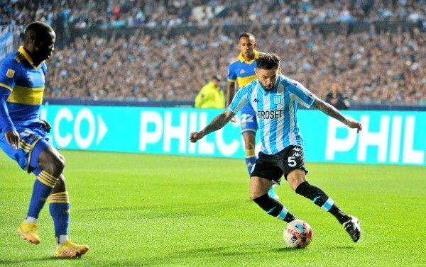 Mena fue titular y cumplió un buen partido ante Boca Juniors (Foto: Racing)