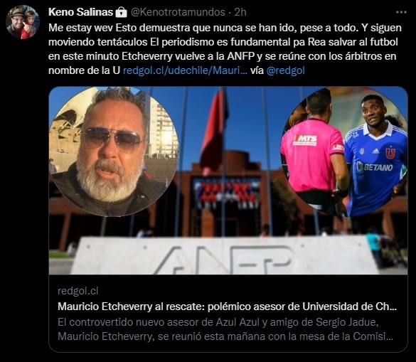 Keno Salinas indignado con Azul Azul y Mauricio Etcheverry.