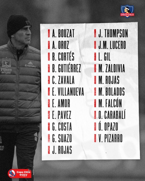 La citación de Colo Colo.