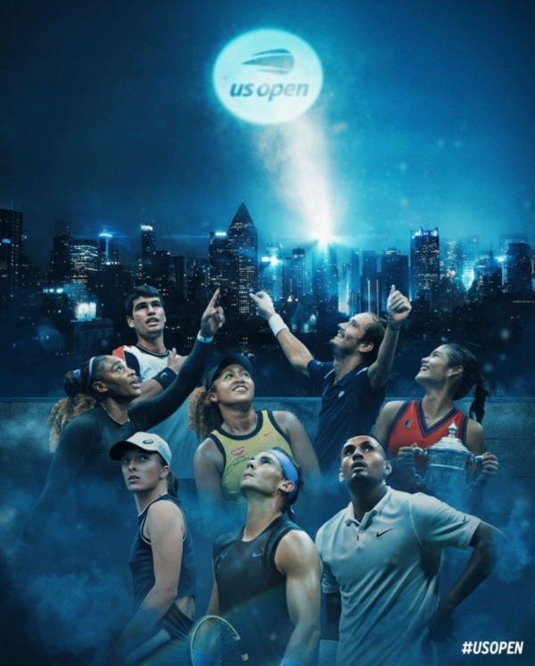 ¿Y Djokovic? Uno de los mejores tenistas de la historia no aparece en el póster promocional del US Open junto a otras estrellas. |Foto: US Open