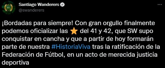 Santiago Wanderers festeja un inédito y antiguo bicampeonato de Primera División en el fútbol chileno.