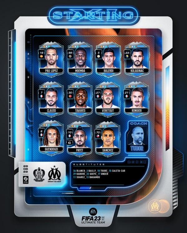 Alexis Sánchez repite en la titularidad del Olympique de Marsella.