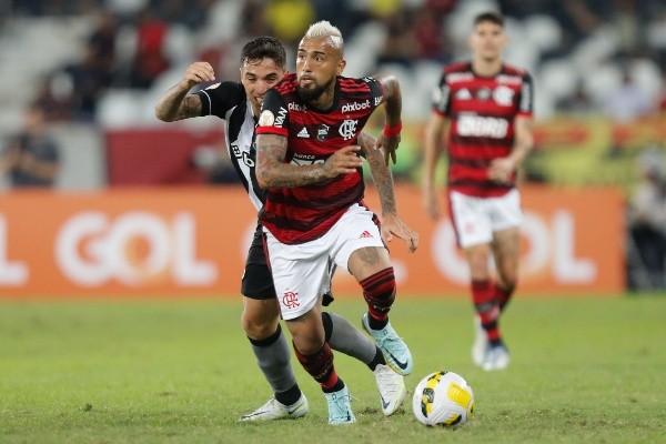 Arturo Vidal viene de marcar el gol del triunfo ante Botafogo. Foto: Comunicaciones Flamengo.