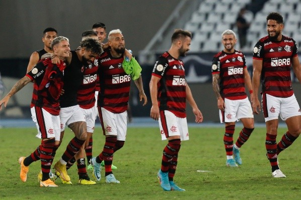 El King celebrando la victoria ante Botafogo. Foto: Flamengo.