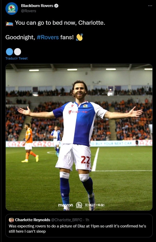 Blackburn confirma: Ben se queda.