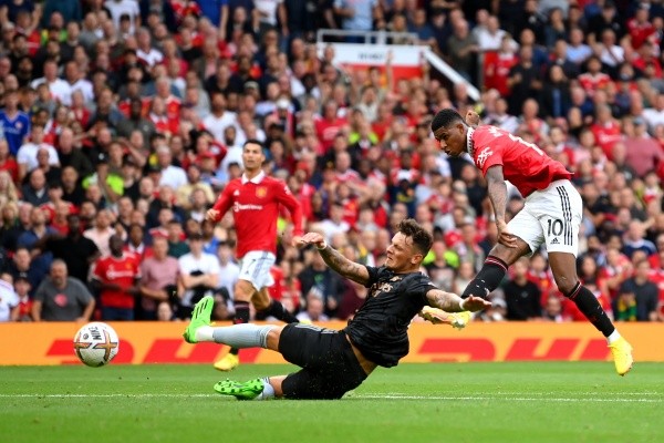 Marcus Rashford anotó un doblete para el triunfo del Manchester United ante Arsenal. Foto. Getty Images
