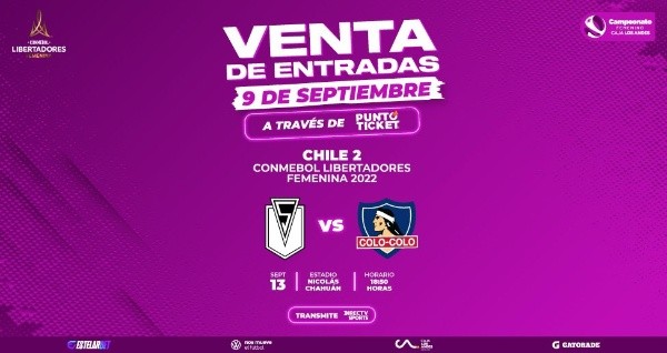 El afiche de venta de entradas para el Chile 2.