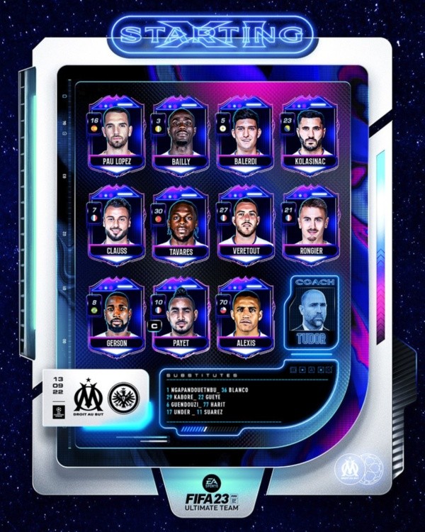 Formación del Marsella.