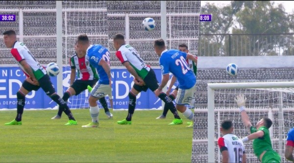 Assadi anotó un golazo para poner 2-0 a la U ante Palestino. | Foto: TNT Sports