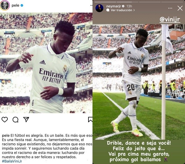 Vinícius Jr recibió apoyo de Neymar y Pelé tras recibir fuertes críticas.