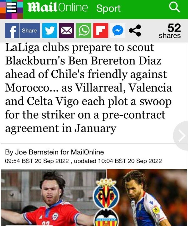 La publicación en Inglaterra.