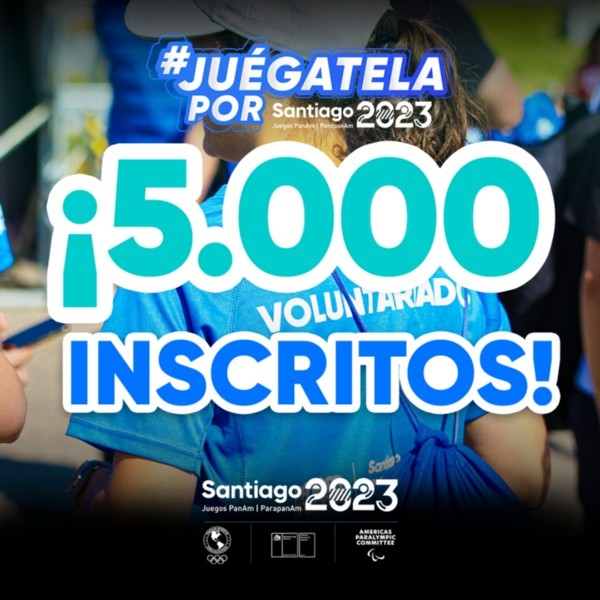 Santiago 2023 celebra los más de 5 mil voluntarios inscritos que tienen a solo un mes de haber lanzado la campaña. | Foto: Santiago 2023
