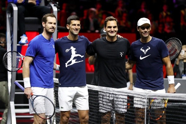 El “Big Four” presente en Londres para despedir a Roger Federer como corresponde. | Foto: Getty
