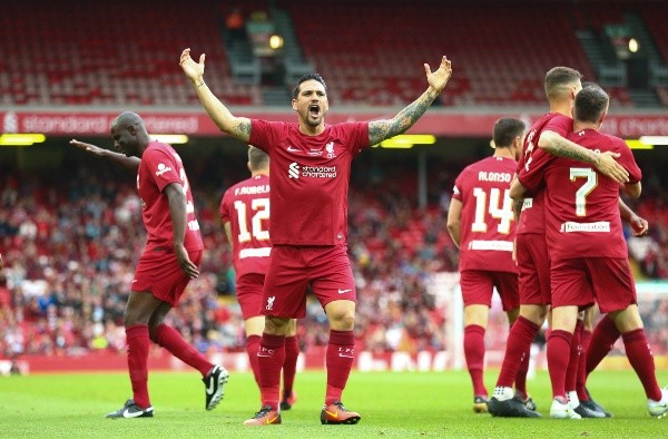 Mark González marcó tres de los cinco goles que consiguieron las leyendas de Liverpool en la serie. (Foto: Imago)