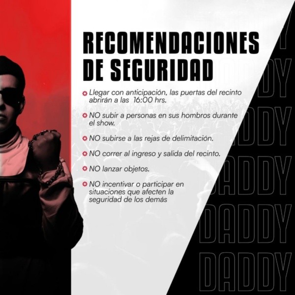 Lo que no puedes olvidar para ir a Daddy Yankee en Chile.(Foto: Bizarro)