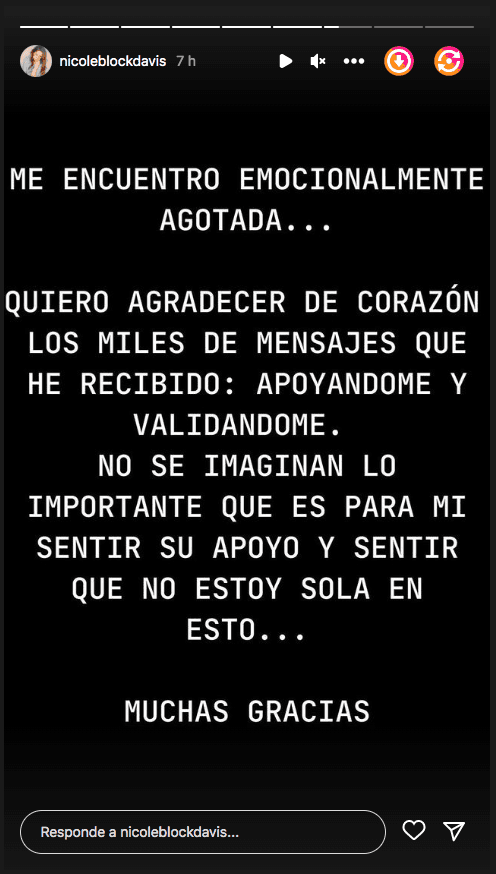 Juan Cristóbal Meza reacciona ante graves acusaciones de Nicole Block.(Foto: Instagram)