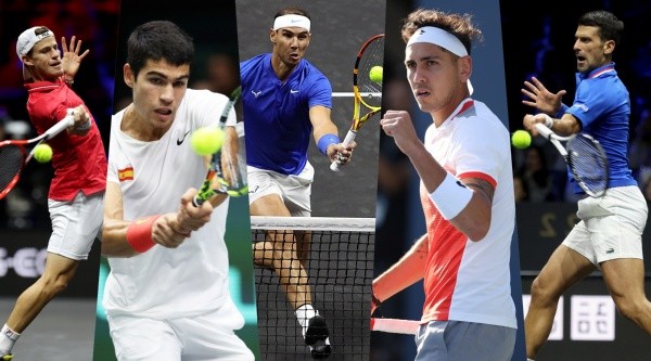 Nadal, Djokovic, Schwartzman, Alcaraz y Tabilo -en ese orden- son los cinco tenistas que mejor devuelven los saques en el circuito ATP en el último año. | Foto: Getty