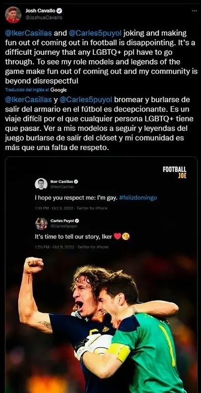 Los reclamos de Cavallo contra Casillas y Puyol (Twitter)