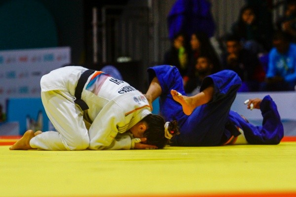 Mary Dee Vargas la rompió en el judo de los Odesur 2022. | Foto: