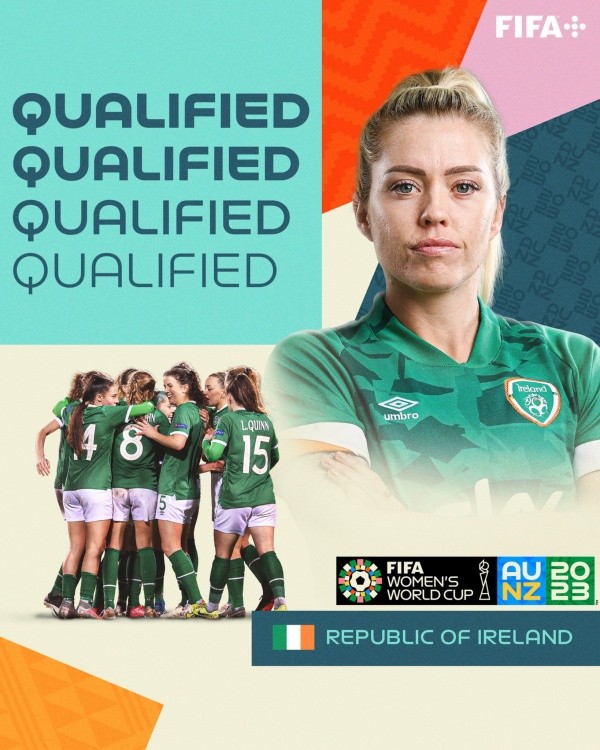 La FIFA felicitó a Irlanda por su primera clasificación histórica al Mundial. (FIFA)