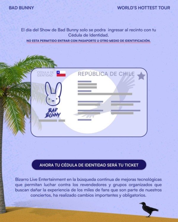 Bad Bunny en Chile | ¿Cómo nominar las entradas? (Foto: Bizarro)