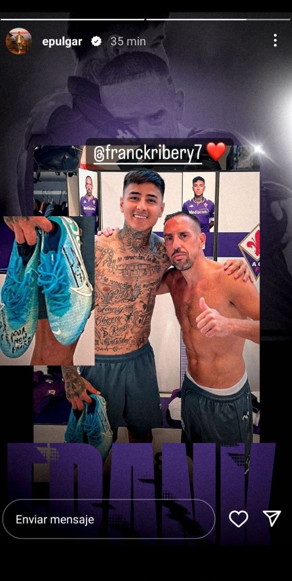 Franck Ribéry y Erick Pulgar jugaron juntos en la Fiorentina de Italia.