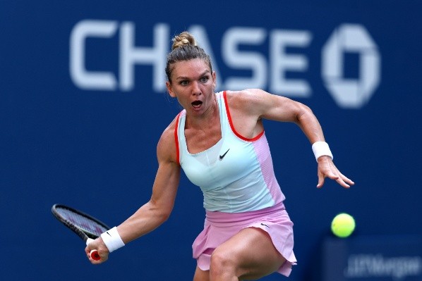 Simona Halep jugando en el US Open