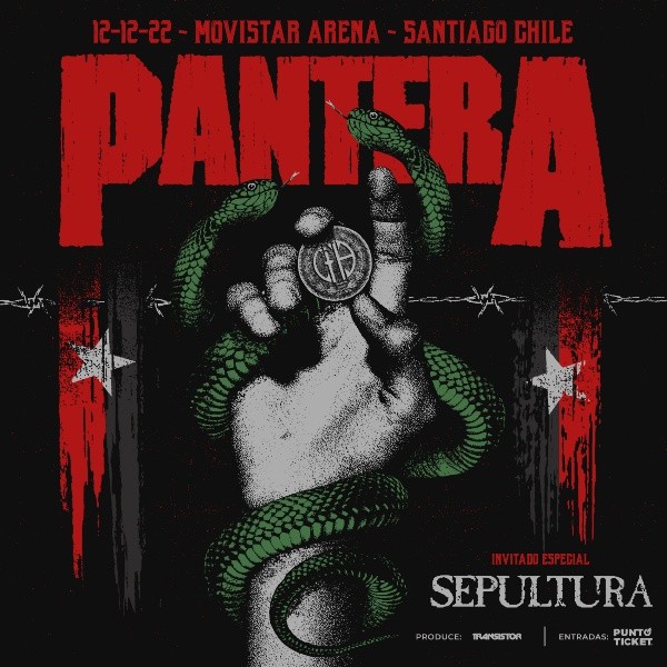Pantera en Chile | Show cambia fecha y recinto.(Foto: Transistor)