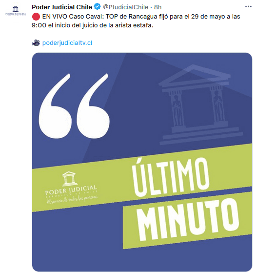 Twitter: Poder Judicial