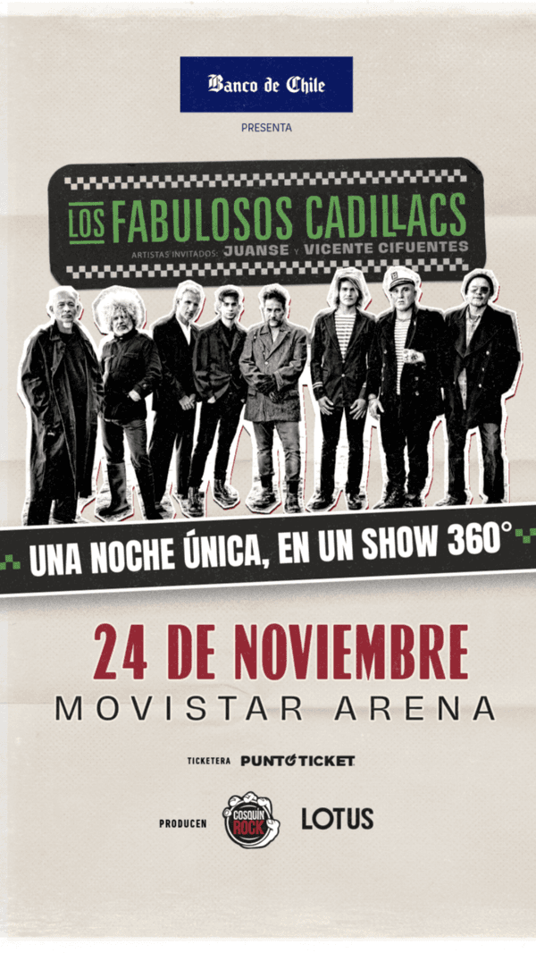 Los Fabulosos Cadillacs en Chile tiene nuevas entradas disponibles.(Foto: Lotus)