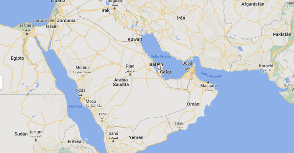 Mapa Qatar