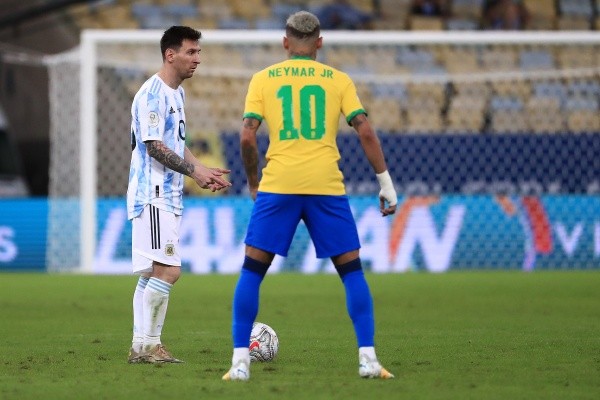 Lionel Messi de Argentina y Neymar de Brasil