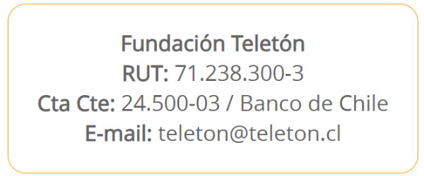 Datos transferencia Fundación Teletón.