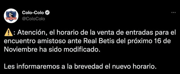 Foto: Twitter Colo Colo Oficial