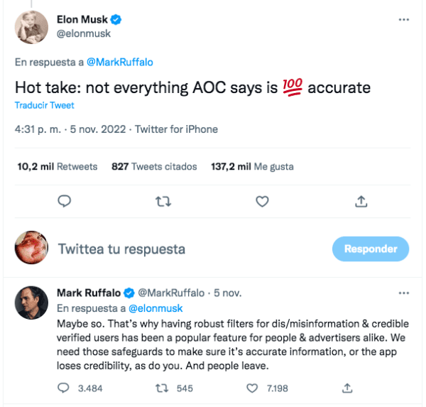 ¿Por qué Mark Ruffalo critica a Elon Musk por Twitter? (Foto: Twitter)