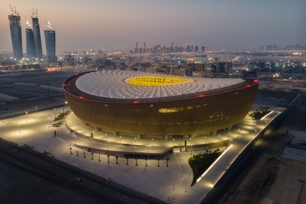 Así se ve el Estadio Lusail desde arriba (Getty Images).